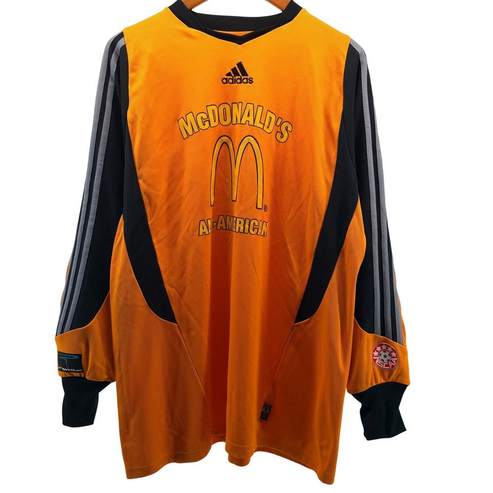 Adidas McDonalds All-American Soccer Goalkeeper Jersey‎ Mens Orange Signed #1 L